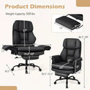 Big and Tall Office Chair with Retractable Footrest 500 lbs by LJGDeals
