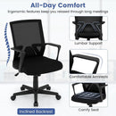 Ergonomic Desk Chair with Lumbar Support and Rocking Function-Black by LJGDeals