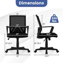 Ergonomic Desk Chair with Lumbar Support and Rocking Function-Black by LJGDeals