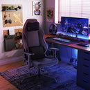 Ergonomic High Back Computer Chair with Magnetic Headrest and Lumbar Pillow-Black by LJGDeals