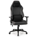 Ergonomic High Back Computer Chair with Magnetic Headrest and Lumbar Pillow-Black by LJGDeals