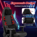 Ergonomic High Back Computer Chair with Magnetic Headrest and Lumbar Pillow-Black by LJGDeals