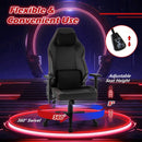 Ergonomic High Back Computer Chair with Magnetic Headrest and Lumbar Pillow-Black by LJGDeals