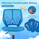Height-adjustable Ergonomic Kids Desk Chair with Universal Casters