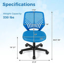 Height-adjustable Ergonomic Kids Desk Chair with Universal Casters by LJGDeals