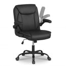 Ergonomic Leather Office Chair with Flip-up Armrests and Rocking Function by LJGDeals