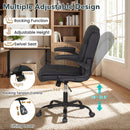 Ergonomic Leather Office Chair with Flip-up Armrests and Rocking Function by DirectDeals