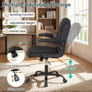 Ergonomic Leather Office Chair with Flip-up Armrests and Rocking Function by LJGDeals
