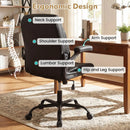 Ergonomic Leather Office Chair with Flip-up Armrests and Rocking Function by LJGDeals