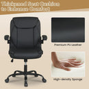 Ergonomic Leather Office Chair with Flip-up Armrests and Rocking Function by LJGDeals