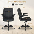 Ergonomic Leather Office Chair with Flip-up Armrests and Rocking Function by DirectDeals