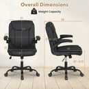 Ergonomic Leather Office Chair with Flip-up Armrests and Rocking Function by LJGDeals