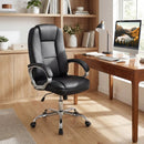 Ergonomic Leather Office Chair with Padded Armrests and Rocking Backrest by DirectDeals