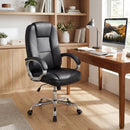 Ergonomic Leather Office Chair with Padded Armrests and Rocking Backrest by LJGDeals