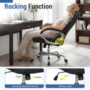 Ergonomic Leather Office Chair with Padded Armrests and Rocking Backrest by LJGDeals