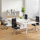 Ergonomic Leather Office Chair with Adjustable Height and Rocking Function-Black by LJGDeals