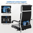 Ergonomic Leather Office Chair with Adjustable Height and Rocking Function-Black by LJGDeals
