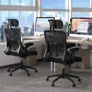 Ergonomic Mesh Office Chair with Lumbar Support and Rocking Function-Black by LJGDeals