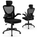 Ergonomic Mesh Office Chair with Adjustable Height for Home Office-Black by LJGDeals