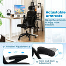 Ergonomic Mesh Office Chair with Lumbar Support and Rocking Function-Black by LJGDeals