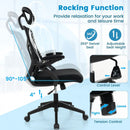 Ergonomic Mesh Office Chair with Lumbar Support and Rocking Function-Black by LJGDeals
