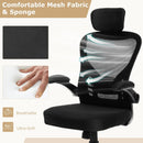 Ergonomic Mesh Office Chair with Adjustable Height for Home Office-Black by LJGDeals