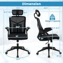 Ergonomic Mesh Office Chair with Lumbar Support and Rocking Function-Black by LJGDeals