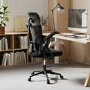 Ergonomic Mesh Office Chair with Adjustable Lumbar Support and Flip-up Armrests-Black by LJGDeals