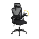 Ergonomic Mesh Office Chair with Adjustable Lumbar Support and Flip-up Armrests-Black by LJGDeals