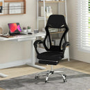 Ergonomic Mesh Office Chair with Footrest and Tilting Backrest-Black by LJGDeals