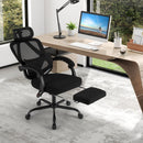 Ergonomic Office Chair High Back Mesh Desk Chair with Retractable Footrest-Black by LJGDeals