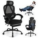 Ergonomic Office Chair High Back Mesh Desk Chair with Retractable Footrest-Black by LJGDeals