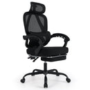 Ergonomic Office Chair High Back Mesh Desk Chair with Retractable Footrest-Black by LJGDeals