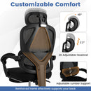 Ergonomic Office Chair High Back Mesh Desk Chair with Retractable Footrest-Black by LJGDeals