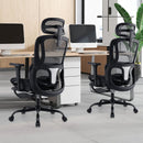 Ergonomic Office Chair Swivel Computer Desk Chair with Rotating Headrest-Black by LJGDeals