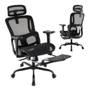 Ergonomic Office Chair Swivel Computer Desk Chair with Rotating Headrest-Black by DirectDeals