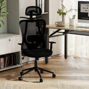 Ergonomic Office Chair with 3D Headrest and Reclining Backrest-Black by LJGDeals