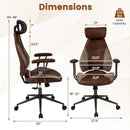 Ergonomic Office Chair Computer Desk Chair with 2D Headrest and Rocking Backrest by LJGDeals