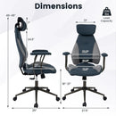 Ergonomic Office Chair Computer Desk Chair with 2D Headrest and Rocking Backrest by LJGDeals
