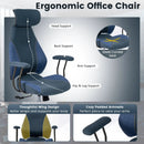 Ergonomic Office Chair Computer Desk Chair with 2D Headrest and Rocking Backrest by LJGDeals