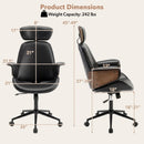Ergonomic Office Chair with Headrest Adjustable Height for Home Office and Study by LJGDeals