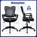 Ergonomic Office Chair Height Adjustable Computer Desk Chair with Breathable Butterfly Back by DirectDeals