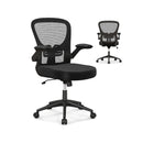 Adjustable Swivel Mesh Task Office Chair with Flip-Up Armrests-Black by LJGDeals