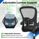 Adjustable Swivel Mesh Task Office Chair with Flip-Up Armrests-Black by LJGDeals