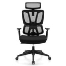 Ergonomic Office Chair with N Type Lumbar Support and Adjustable Headrest-Black by LJGDeals
