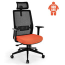 Ergonomic Office Chair with Lumbar Support and Adjustable Headrest-Black by LJGDeals