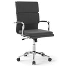Ergonomic Office Desk Chair with Rocking Backrest and Height-adjustable Padded Seat-Gray by LJGDeals