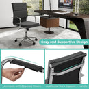 Ergonomic Office Desk Chair with Rocking Backrest and Height-adjustable Padded Seat-Gray by LJGDeals