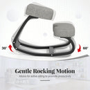 Wooden Ergonomic Backless Rocking Kneeling Chair with Padded Cushion-Gray by LJGDeals
