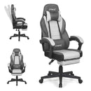 Ergonomic Video Game Chair with Headrest and Reclining Backrest by DirectDeals